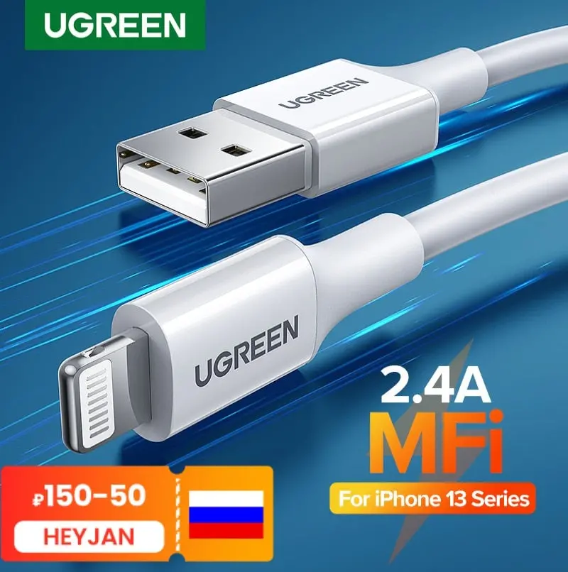 Ugreen Mfi-Certified Usb-A To Lightning Cable – Fast Charging (2.4A) For Iphone 12/13 Series 1