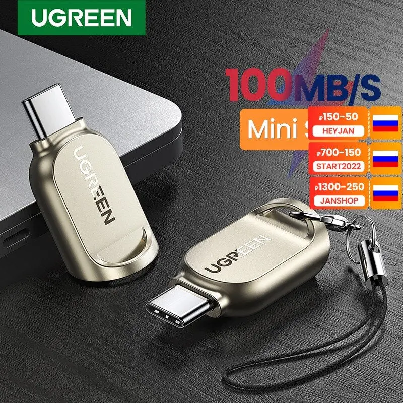 Ugreen Usb-C Card Reader – Dual-Slot Tf/Microsd Reader With Usb 3.1 Otg Support 1