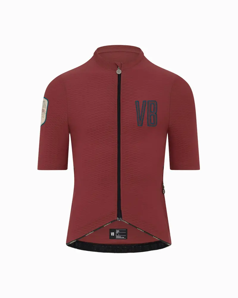 Velobici Pordoi Rhubarb Short-Sleeve Cycling Jersey 1