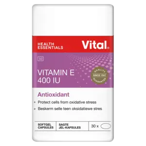 Vital Vitamin E 400 Iu – Antioxidant Softgel Capsules (30 Count) 1