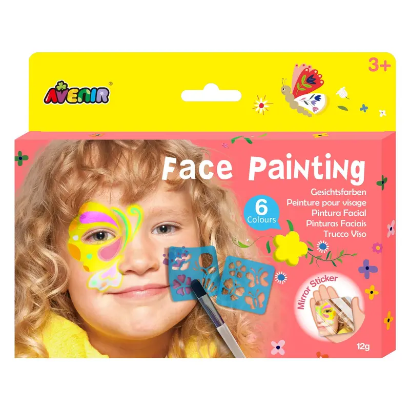 Yellow Face Painting Set – Safe, Vibrant, Easy-Rinse Festival & Party Paint 1