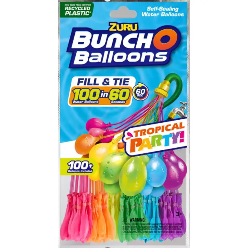 Zuru Bunch-O-Balloons – 100-Pack Rapid-Fill Water Balloons (Plastic/Rubber) 1