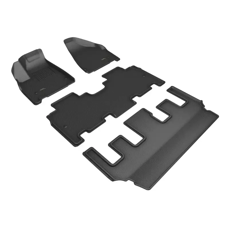3D Maxpider Kagu All-Weather Floor Mat Set – Black, 4-Piece (Front + Second/Third Rows) 1