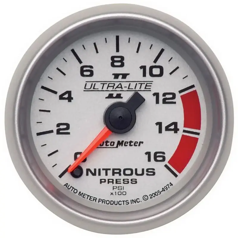 Autometer Ultra-Lite Ii Digital Nitrous Pressure Gauge – 2-1/16" Face, 1600 Psi Range, Stepper Motor Display 1