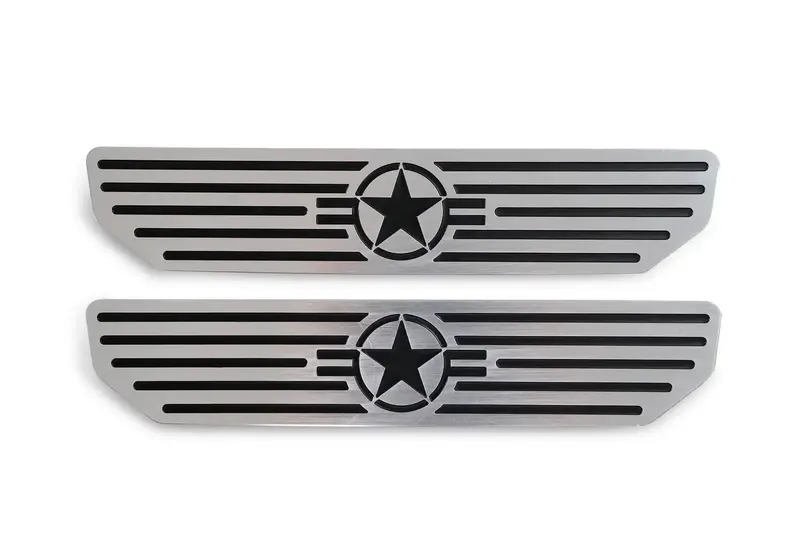 Dv8 Offroad Rear Sill Plates – Laser-Cut Stainless Steel With “Since 1942” Logo For 2018+ Jeep Jl 1