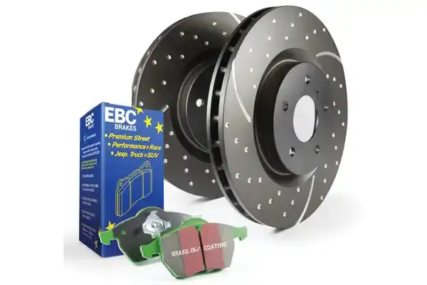 Ebc Brakes S3Kf1301 Gd Sport Rotors, Wide Slots For Cooling To Reduce Temps Preventing Brake Fade. 1