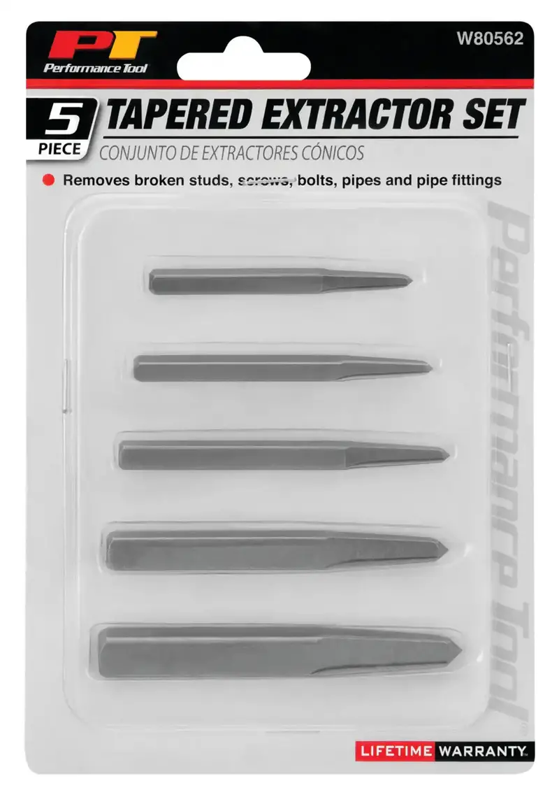 Perform Tool W80562 Tapered Extractor Set – Precision Removal For Stripped Or Damaged Fasteners 1
