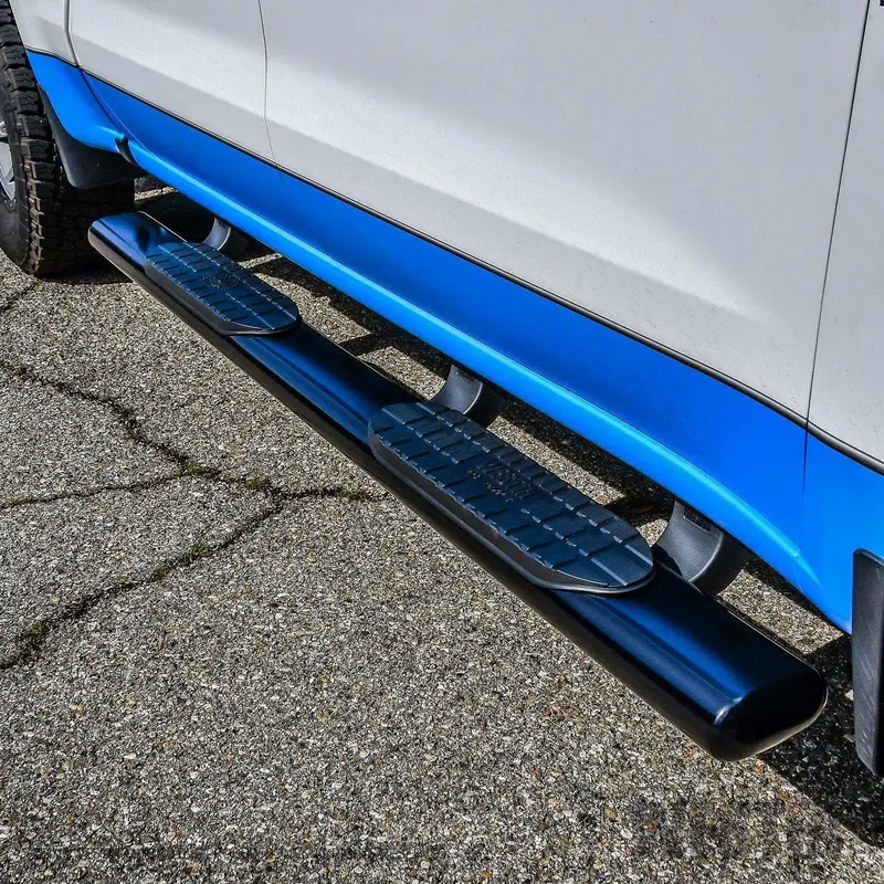 Westin Pro Traxx 6-Oval Nerf Step Bars – Gloss Black, Crew Cab Truck Fitment 1